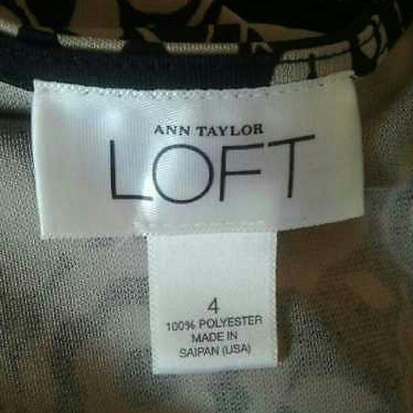 ANN TAYLOR WRAP DRESS Black Tan Floral LONG SLEEVE SZ 4 SMALL WOMENS NWOT - Picture 4 of 5